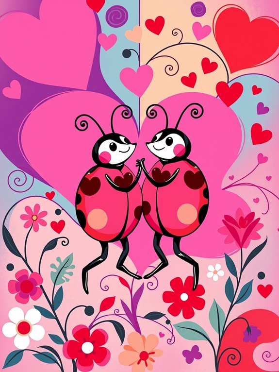 adorable ladybug couple