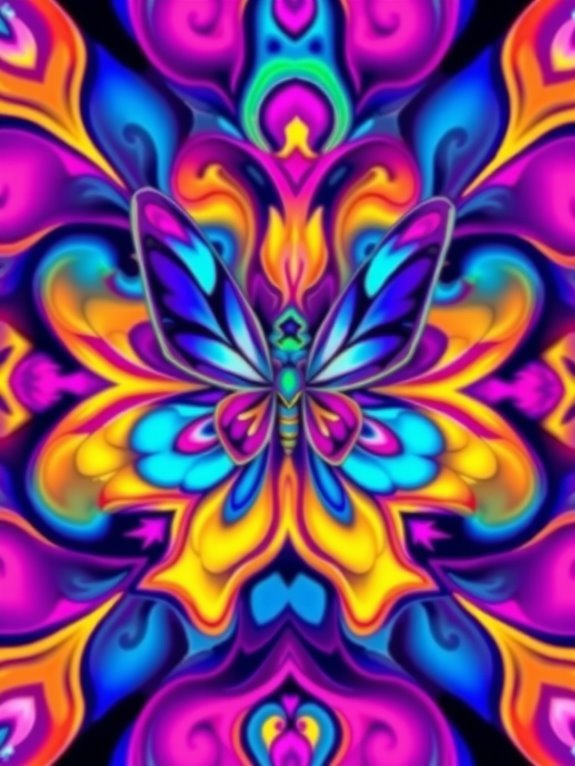 colorful butterfly patterns