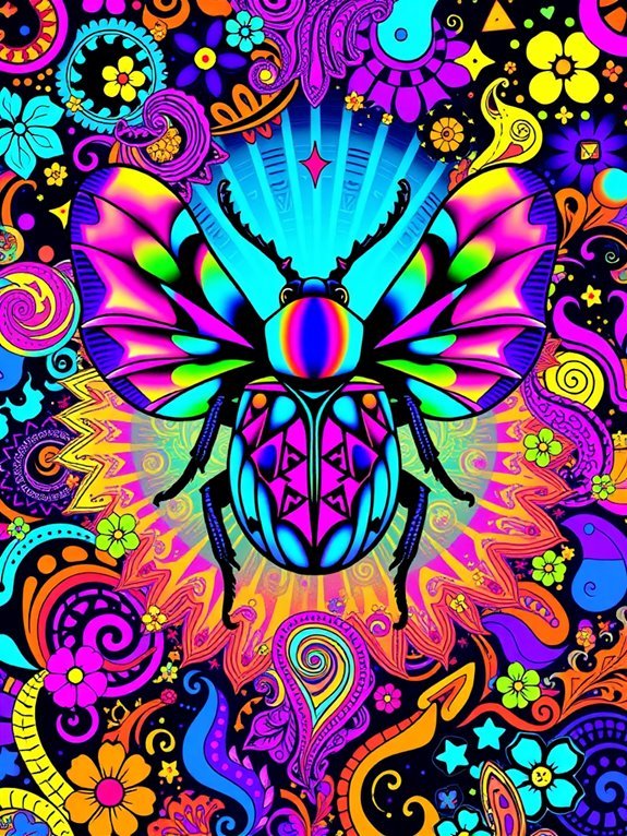 colorful insect mind trip