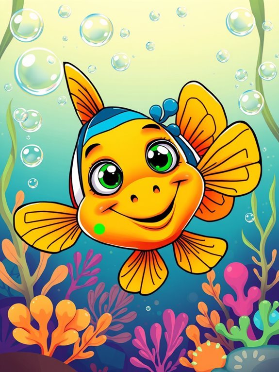 5 Whimsical Cartoon Profile Pics Inspired by Funky Sea Life colorful marine fish accessory