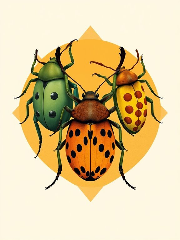 10 Retro Color Combinations for Painting Three-Bug Arrangements colorful vintage kitchen aesthetics