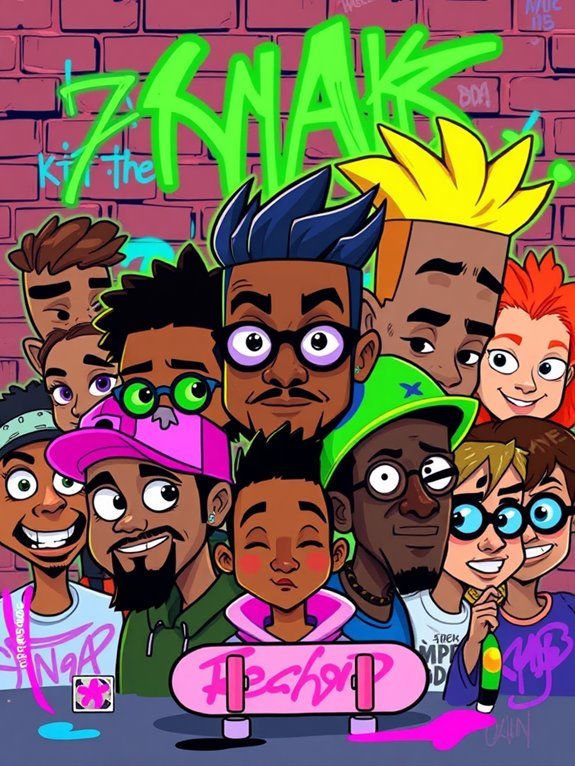 7 Creative Ideas for Cartoon Characters With Diverse Facial Expressions in Swag Art distinctive facial characteristics showcased