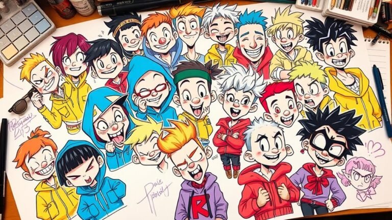 diverse cartoon expressions ideas