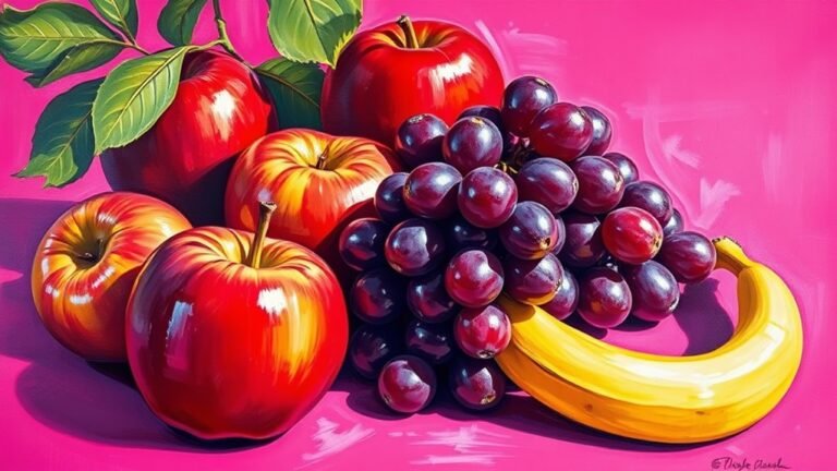 funky fruit oil painting