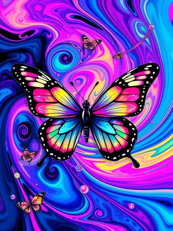 illusionary butterfly artwork creation