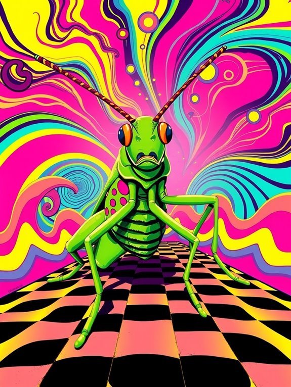 5 Retro-Pop Insect Wallpapers That Scream 1970s lively insect dance rhythm