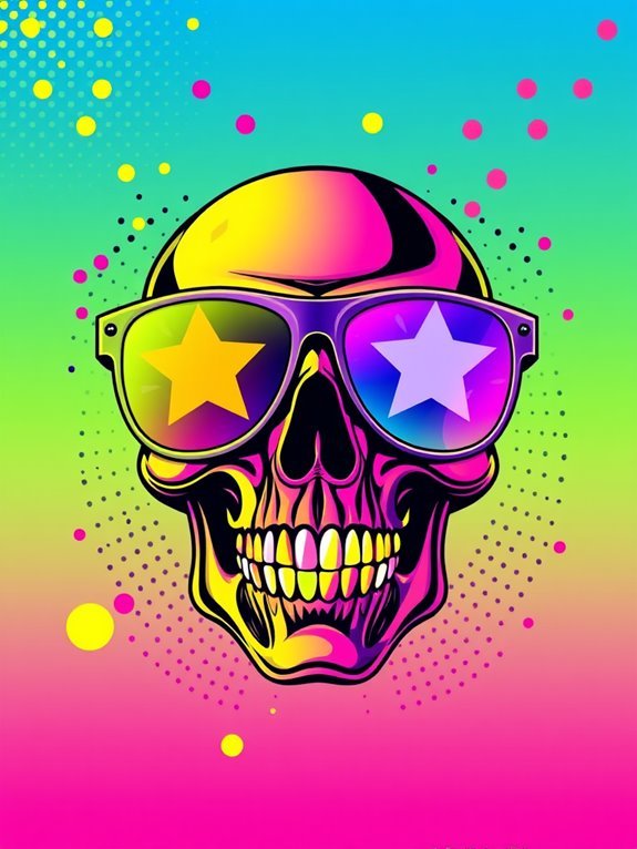10 Funky Ideas for Drawing a Skull With Glasses and a Cool Smile nostalgic trends and references