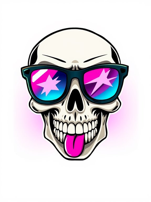10 Funky Ideas for Drawing a Skull With Glasses and a Cool Smile playful cartoonish skull design