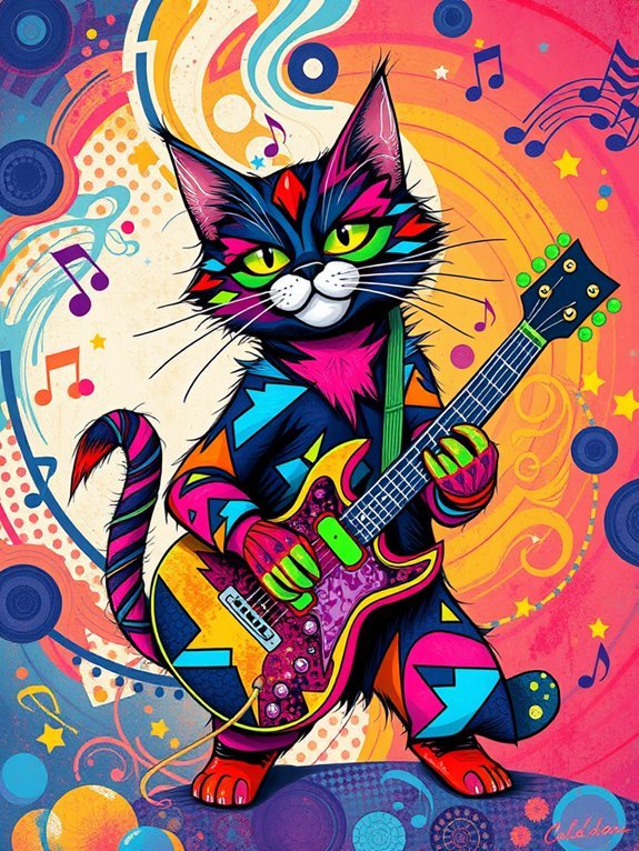 rebellious feline rock spirit