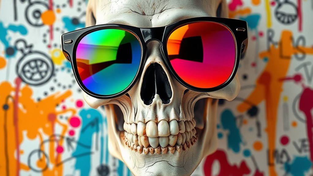 10 Funky Ideas for Drawing a Skull With Glasses and a Cool Smile skull with glasses smile