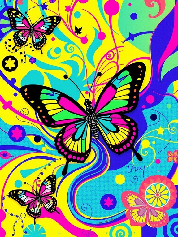5 Retro-Pop Insect Wallpapers That Scream 1970s vibrant colorful winged explosion