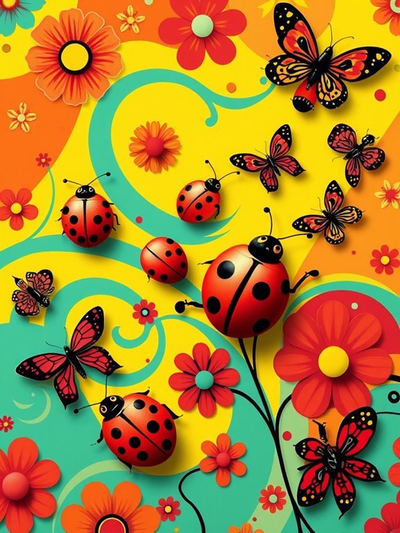 5 Retro-Pop Insect Wallpapers That Scream 1970s vintage insect inspired charm