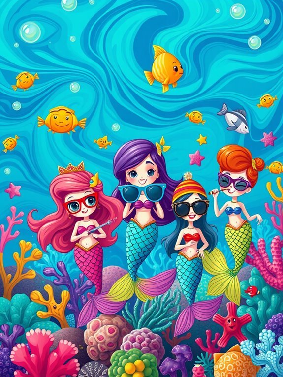 whimsical aquatic character designs