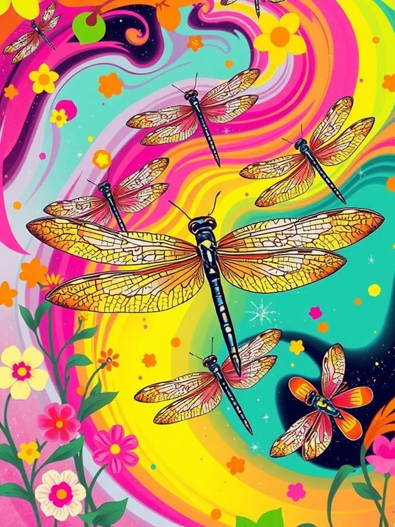 5 Retro-Pop Insect Wallpapers That Scream 1970s whimsical dragonfly adventures await