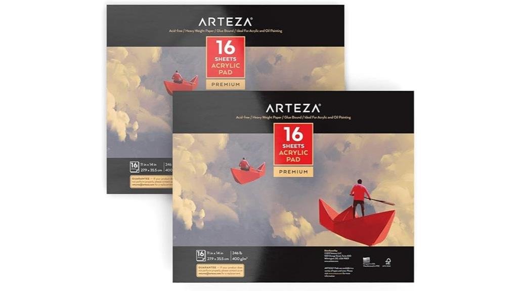 5 Best Art Papers for Acrylic Paint That Professional Artists Swear By 11x14 inch acrylic paper pads