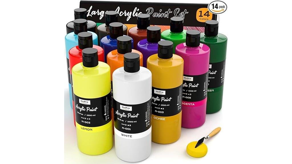 10 Best Fabric Medium for Acrylic Paint 14 color large acrylic paint