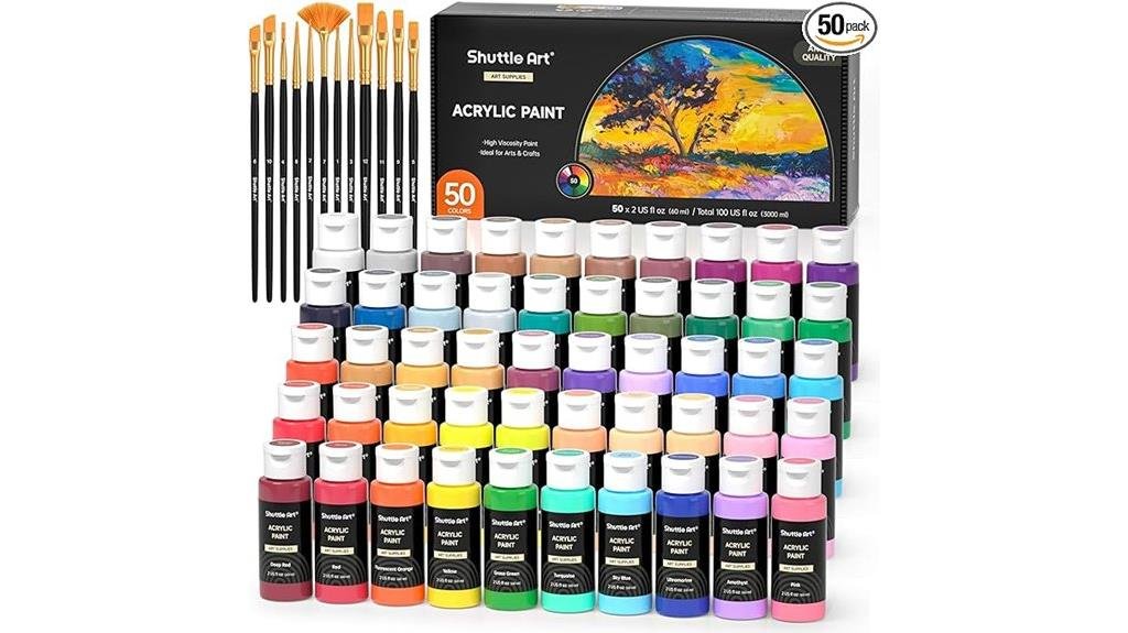 5 Best Acrylic Paints of 2025 for Professional Artists 50 color artist beginner acrylic paint set