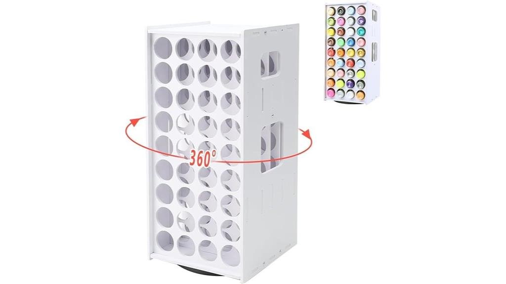 7 Best Storage Solutions for Acrylic Paints - An Artist's Guide 72 hole spinning paint rack