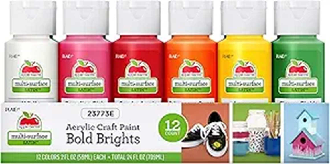 5 Best Acrylic Paints for Crafts in 2025 - Vibrant Colors Guaranteed acrylic paint set 12 24 fluid ounces