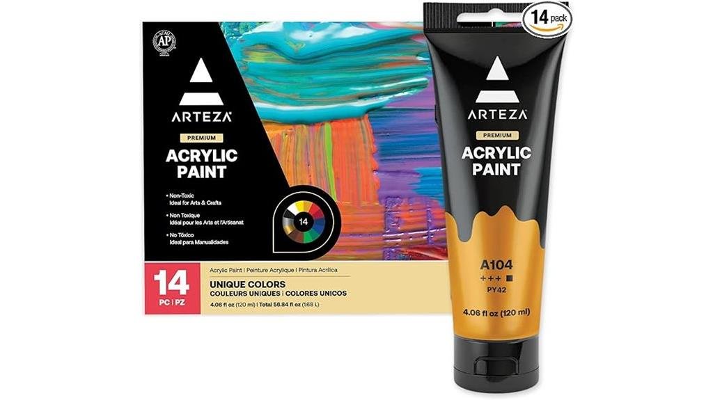 5 Best Acrylic Paints of 2025 for Professional Artists arteza acrylic paint set 14 colors