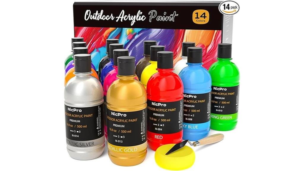 bulk outdoor acrylic paint set