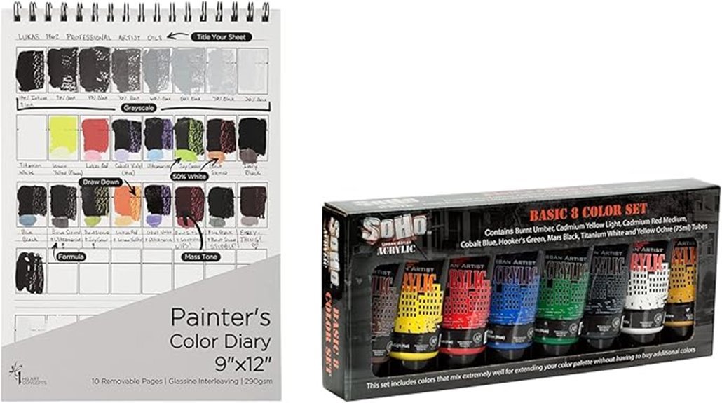 5 Best Books on Painting With Acrylics That Will Transform Your Art Skills color swatch spiral bound art book