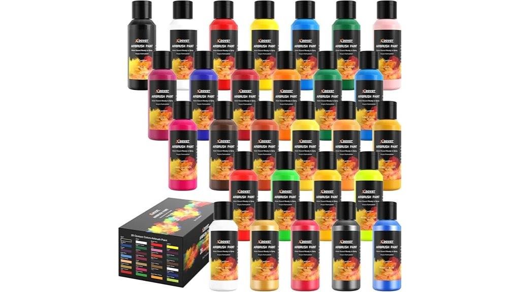 7 Best Acrylic Paints for Airbrush Artists in 2025 - Smooth, Vibrant Results Guaranteed colorful acrylic airbrush paint set