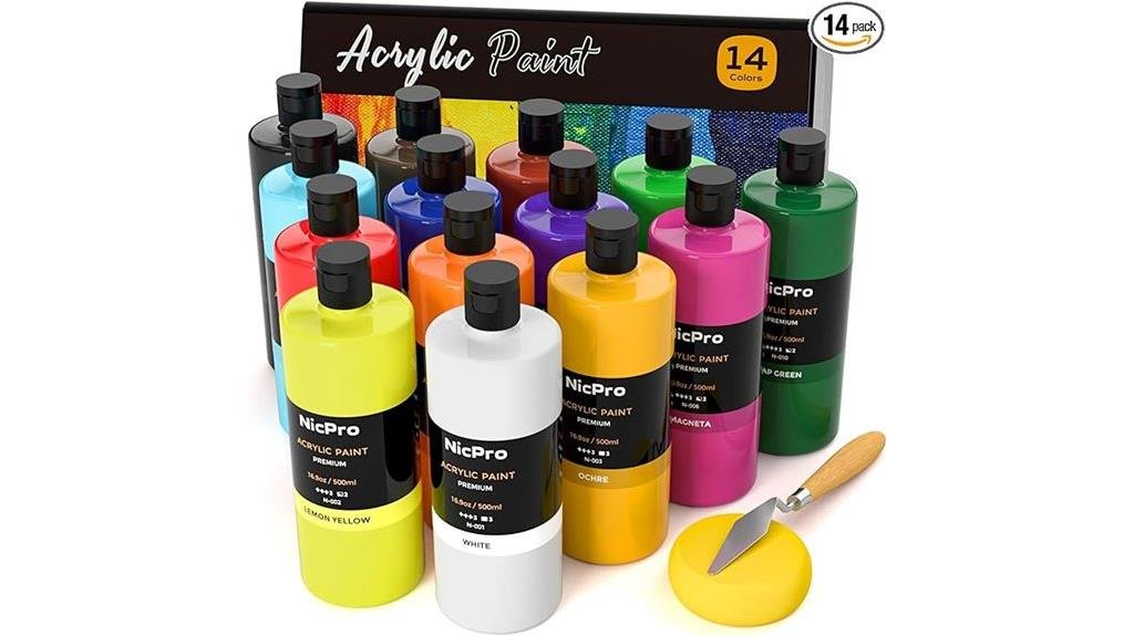 large acrylic paint set