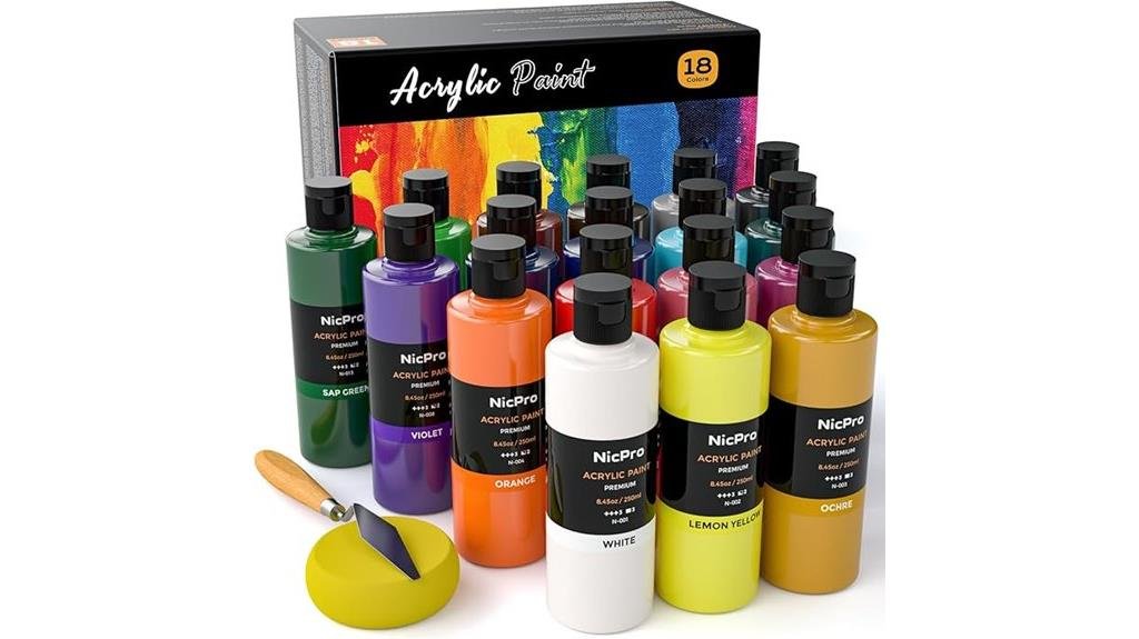 large acrylic paint set