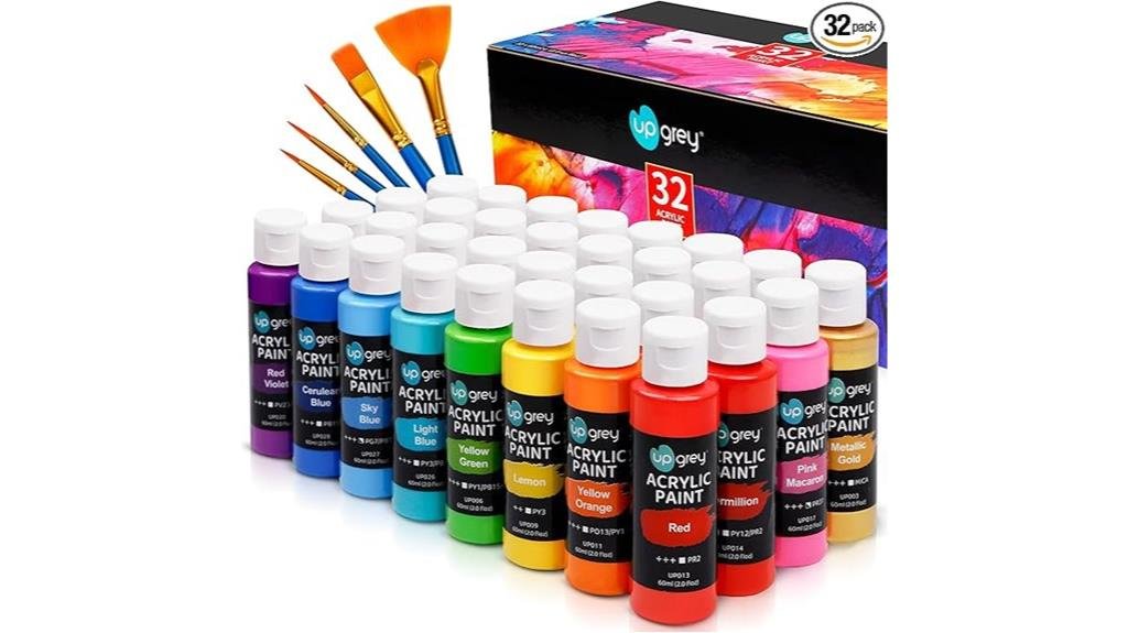 7 Best Acrylic Paints for Pumpkins That Will Make Your Halloween Crafts Pop metallic acrylic painting set with brushes