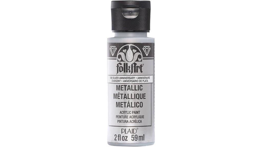 metallic silver acrylic paint