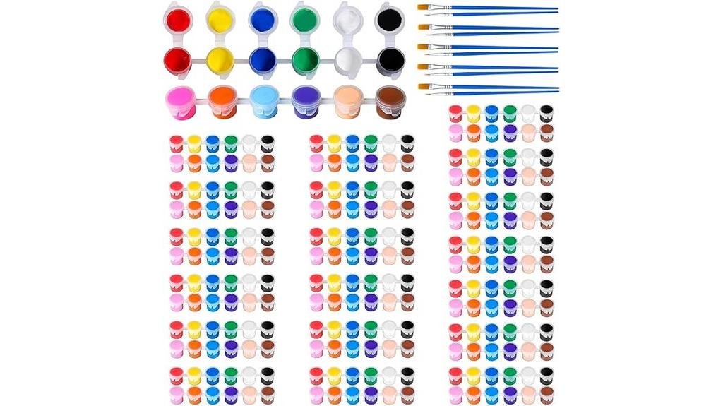 7 Best Acrylic Paint for Fabric mini acrylic paint set with brushes