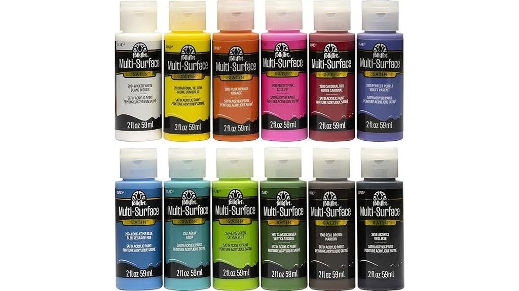 7 Best Acrylic Enamel Paint for Glass multi color satin acrylic paint set