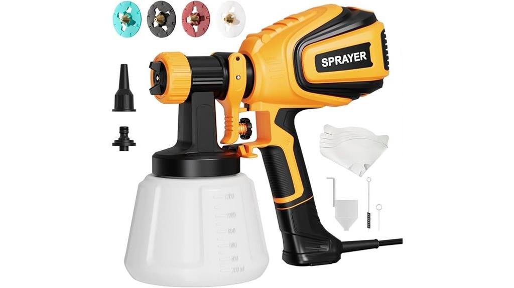 5 Best Paint Sprayers for Acrylic Paint in 2025 - Professional-Grade Performance paint sprayer with four nozzles and three patterns