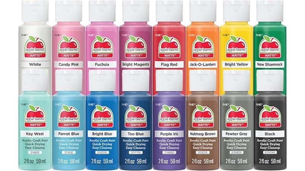 7 Best Acrylic Paint for Walls sixteen paint colors two ounce bottles
