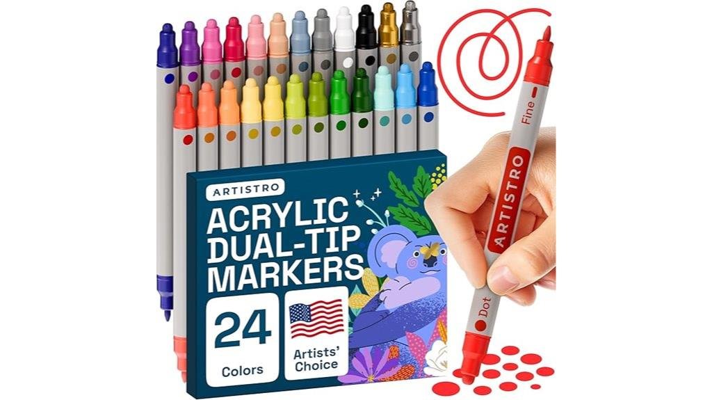 7 Best Acrylic Enamel Paint for Glass versatile dual tip acrylic paint markers