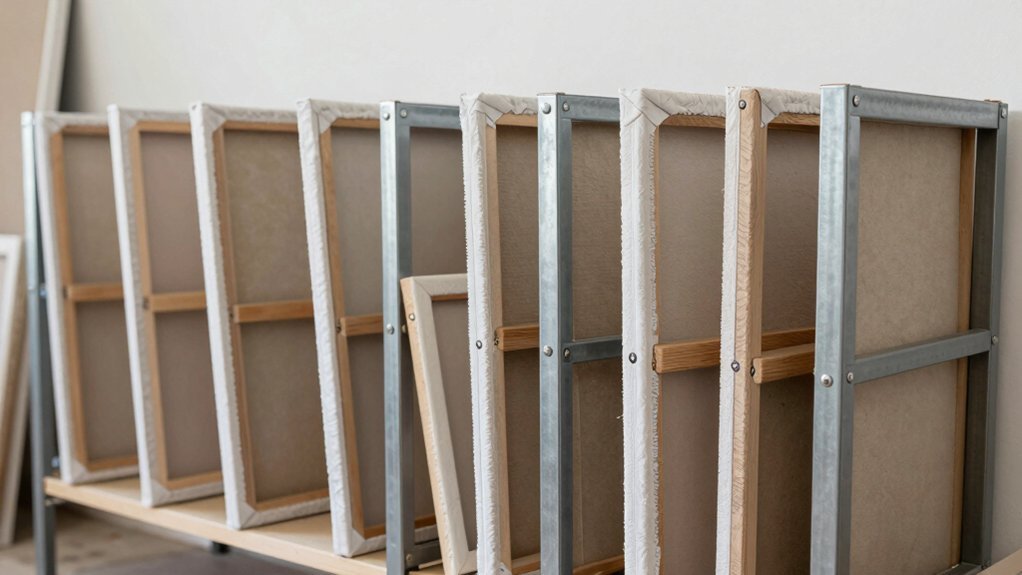 art painting storage racks canvases safe