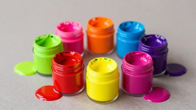 bright bold vibrant fluorescent acrylic paint