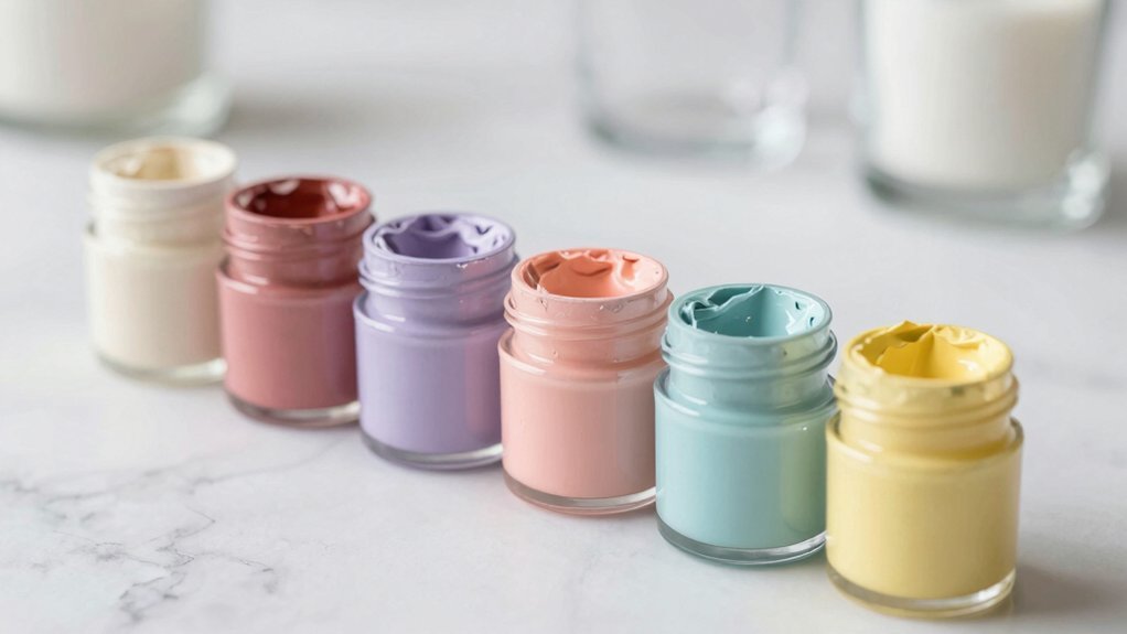 soft hued pastel acrylic paints