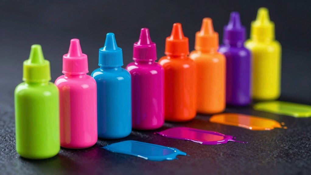 vibrant neon acrylic painting canvas